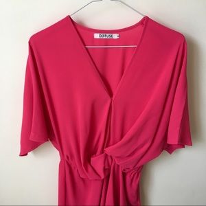 Fuchsia Wrap Dress